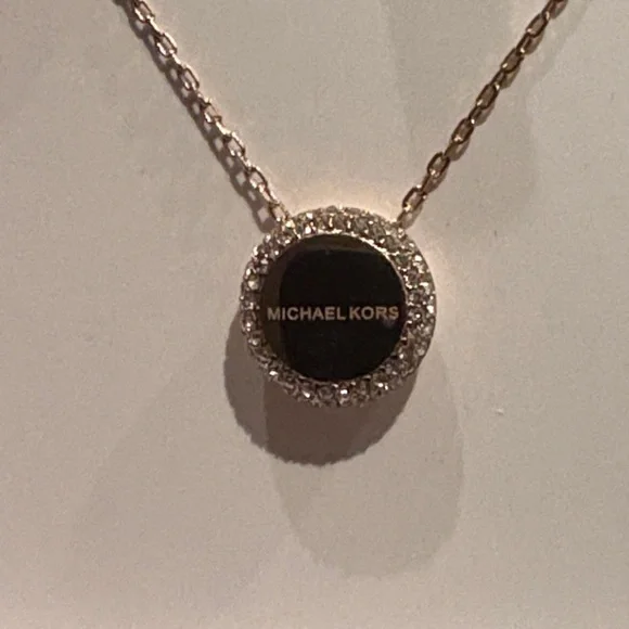 Michael Kors Rose Gold Circle Necklace - Picture 2 of 7